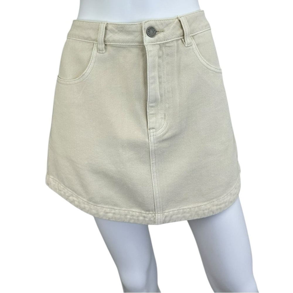Saltwater Luxe NWT Elisia Cream Mini Skirt Size L C0119